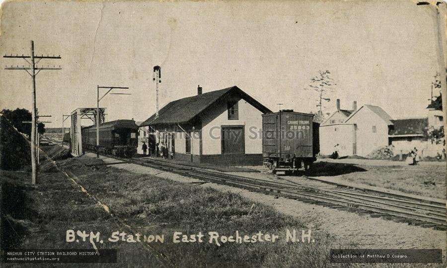 Postcard: Boston & Maine Station, East Rochester, N.H.